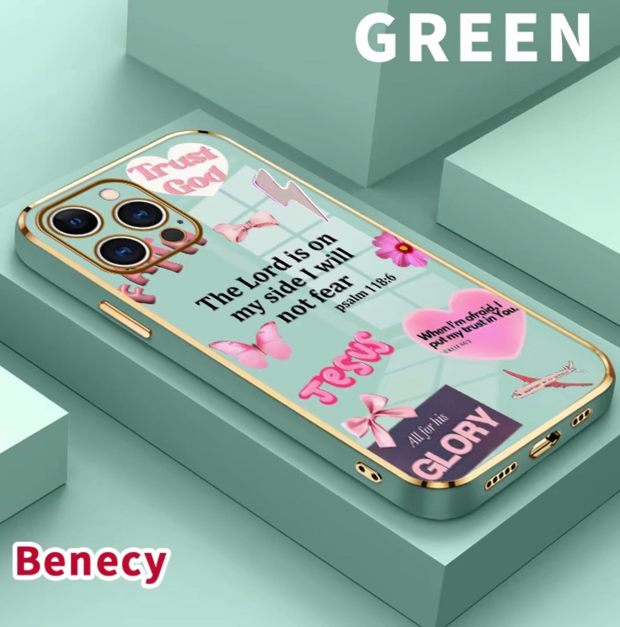 The Lord is on my side, I will not fear iPhone Case