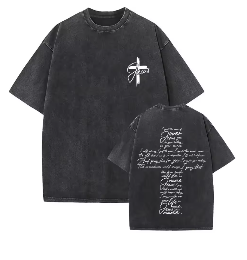 Jesus Forgive Them Father Vintage Washed T-shirt Men