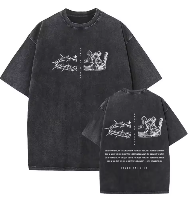 Jesus King of Glory Vintage Washed T-shirt Men