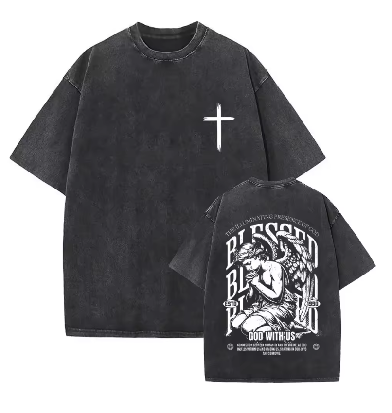 God with Us Vintage Washed T-shirt Men